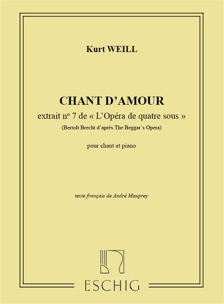Opera.N 7 D'Amour Cht-Piano